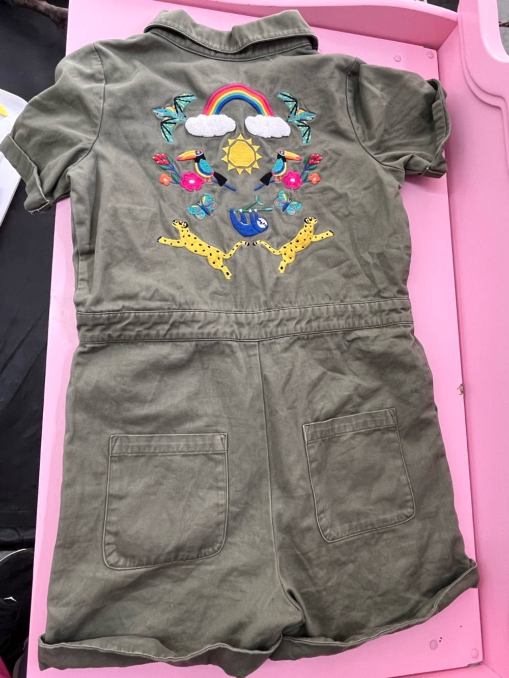 Hanna Andersson size 8 embroidered jumpsuit